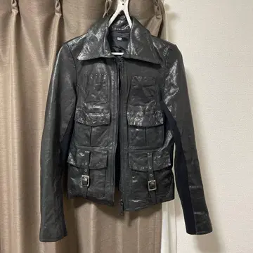 SLY 블랙 가죽 자켓