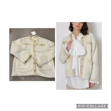 [ 새상품 ] CADUNE 카듀네 니트 트위드 가디건