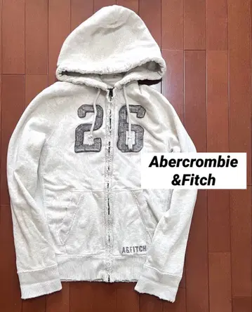 Abercrombie&Fitch 아바클로 지퍼 후드티 데미지 가공