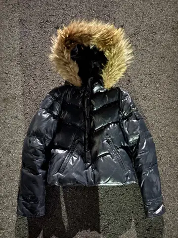 인디비 INDIVI 퍼 달린 숏 기장 다운 자켓 y2k