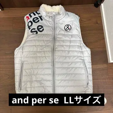 and per se 충전솜 다운 베스트 리버서블 LL 사이즈