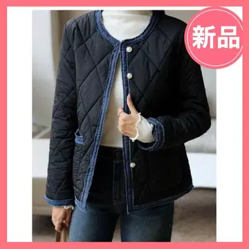새상품 데님 퀼팅 패딩 자켓