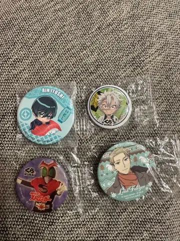 쿠라스시 캐릭터 캔뱃지 4개 세트 미사용 새상품