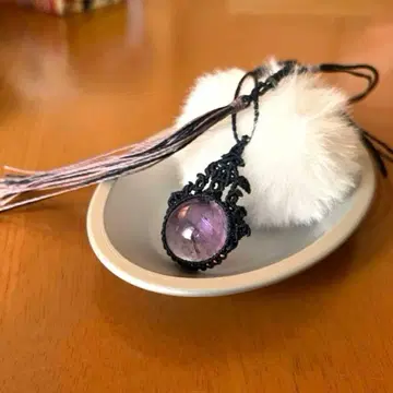 마크라메 뜨기 목걸이 (자수정)