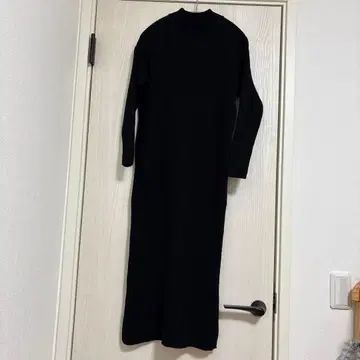 [ 새상품급 ] MUJI 니트 롱 원피스 블랙