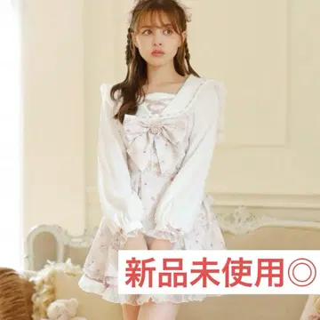 리즈리사 LIZLISA Sewing Bear 패턴 셋업 핑크