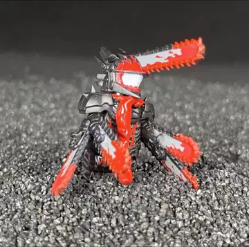 체인소 피규어 블랙 빨간색 레고