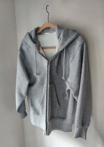 GU 풀 집업 그레이 후드티