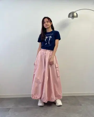 [ 택 포함 미사용 ] LAVANDA 카고 벌룬 스커트