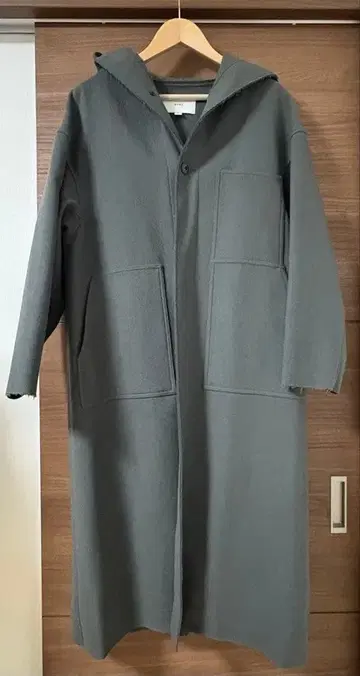 하이크 HYKE melton hooded work coat