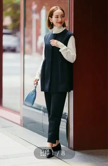 블랙 베스트 팬츠 셋업 펠리시모 IEDIT 3L