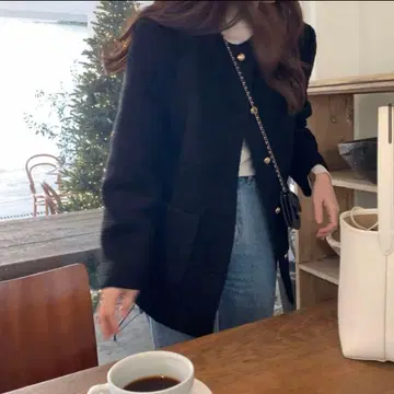 ounce 노카라 골드 버튼 자켓