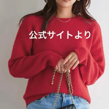 pierrot 워셔블 2way 니트 가디건 빨간색 레드