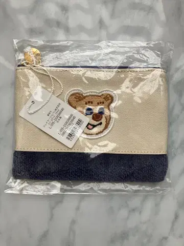 페이 테디 와펜 파우치 그레이쉬 블루