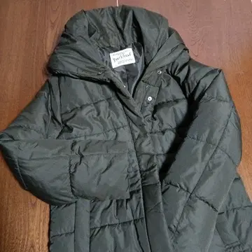 올리브 그린 충전솜 코트 여성용 M