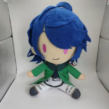 애니메이션 스타일 봉제 인형 파란 머리