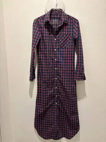 [ 론 헤르만 체크 무늬 롱 셔츠 원피스 ] XS