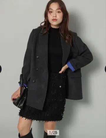 새상품 Arpege story 아르페쥬 스토리 트위드 미니 스커트