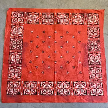 좋은 색상 60s 반다나 플라워 클로버 USA제 빈티지