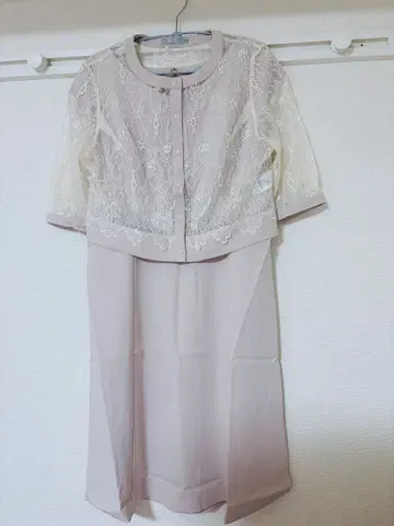 overE 슬리브리스 원피스 레이스 가디건 핑크