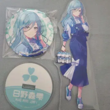 히노모리 시즈쿠 로손 콜라보 아크릴 스탠드 & 캔뱃지 세트