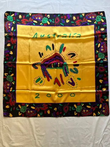 구제 의류 실크 스카프 호주 대형 실크 피카소풍