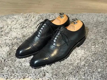 블랙 가죽 드레스 슈즈 캡토