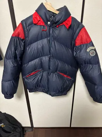 WIMBLEDON 다운 자켓 네이비/레드