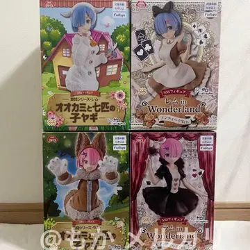 리제로 피규어 렘 라무 4점 세트