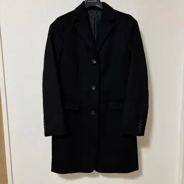 새상품급 L 사이즈 유니클로 울 캐시미어 체스터 코트 블랙