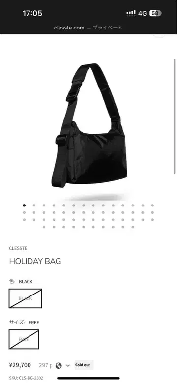 CLESSTE holiday bag