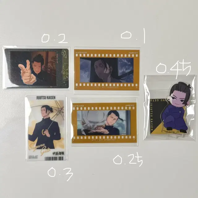 주술회전 게토 스구루 스냅 클리어 필름 포토 카드 지류 아크릴 스탠드