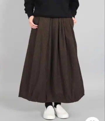 OMNIGOD 옴니갓 울 혼방 트위드 개더 스커트