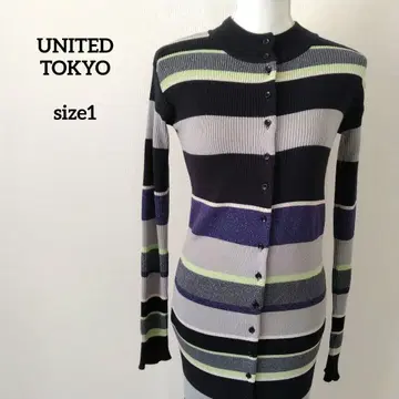 유나이티드 도쿄 보더 멀티 컬러 니트 원피스 사이즈 1