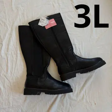 [ 새상품 ] 라파 파 퍼 롱 부츠 사이드 고어 사이드 지퍼 블랙 3L