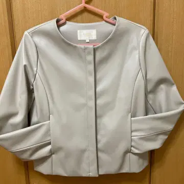 BEAMS HEART 노카라 자켓 라이트 그레이