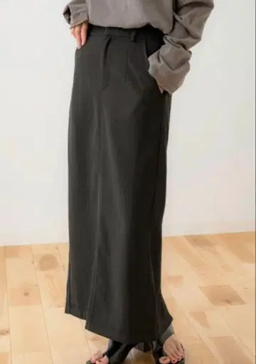 NOAHL 하이웨스트 내로우 스커트 노알 S