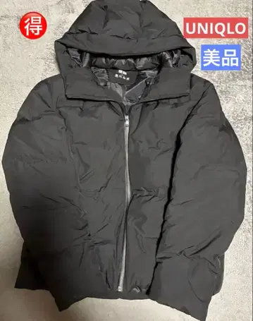 후드 부착 블랙 다운 자켓 UNIQLO