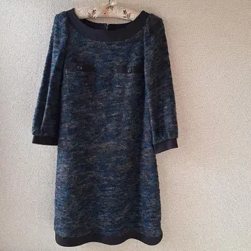 파랑과 그레이의 모헤어 원피스