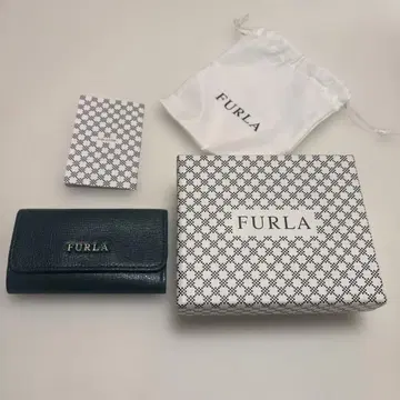 FURLA 다크 그린 가죽 키케이스
