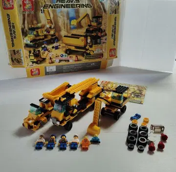 레고 호환 SLUBAN 건설 차량 셔블카 크레인 자동차 덤프트럭