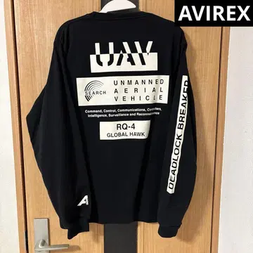 AVIREX FLYER'S 맨투맨 트레이닝복 블랙 XL