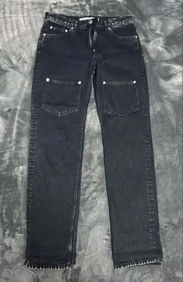 JOHN LAWRENCE SULLIVAN 블랙 데님 스트레이트 팬츠 44