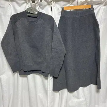 Chez toi 상하의 니트 셋업 그레이 프리