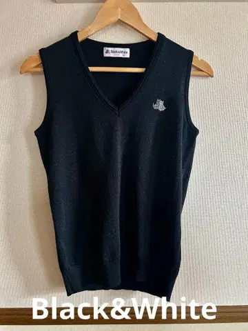 Black&White 블랙 베스트 골프 블랙 앤 화이트