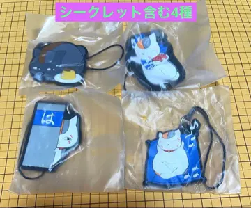 나츠메 우인장 하마즈시 콜라보 냥코 선생님 러버 스트랩 4종