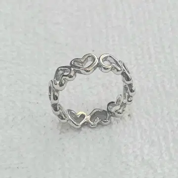 새상품급 오픈 하트 반지 실버 925 18호 올 하트