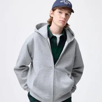 GU 헤비 웨이트 맨투맨 풀 집업 후드티 L 시착만 한 상품