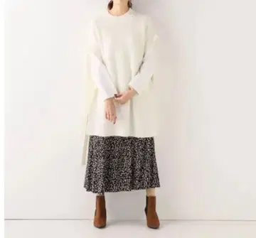 스픽앤스팬 알파카 니트 베스트 롱