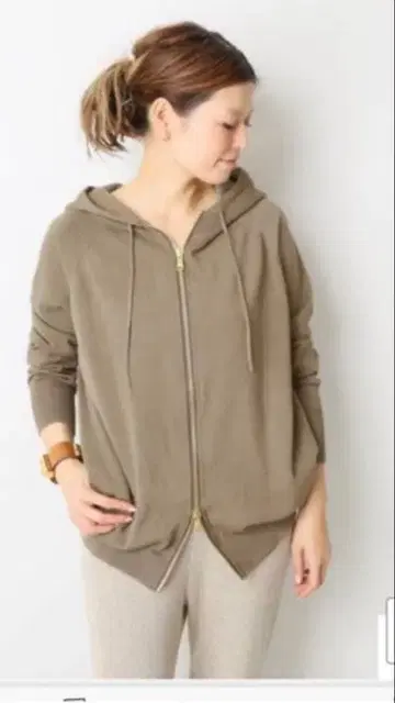 Deuxieme Classe 니트 가공 후드티